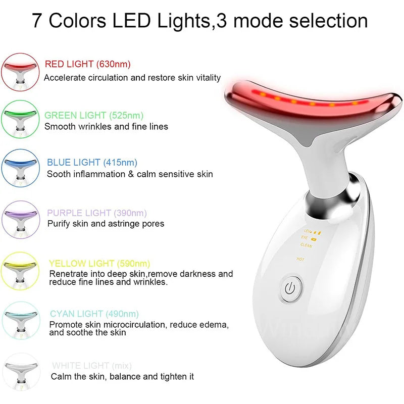 7-Colour LED Neck & Face Lifting Beauty Device