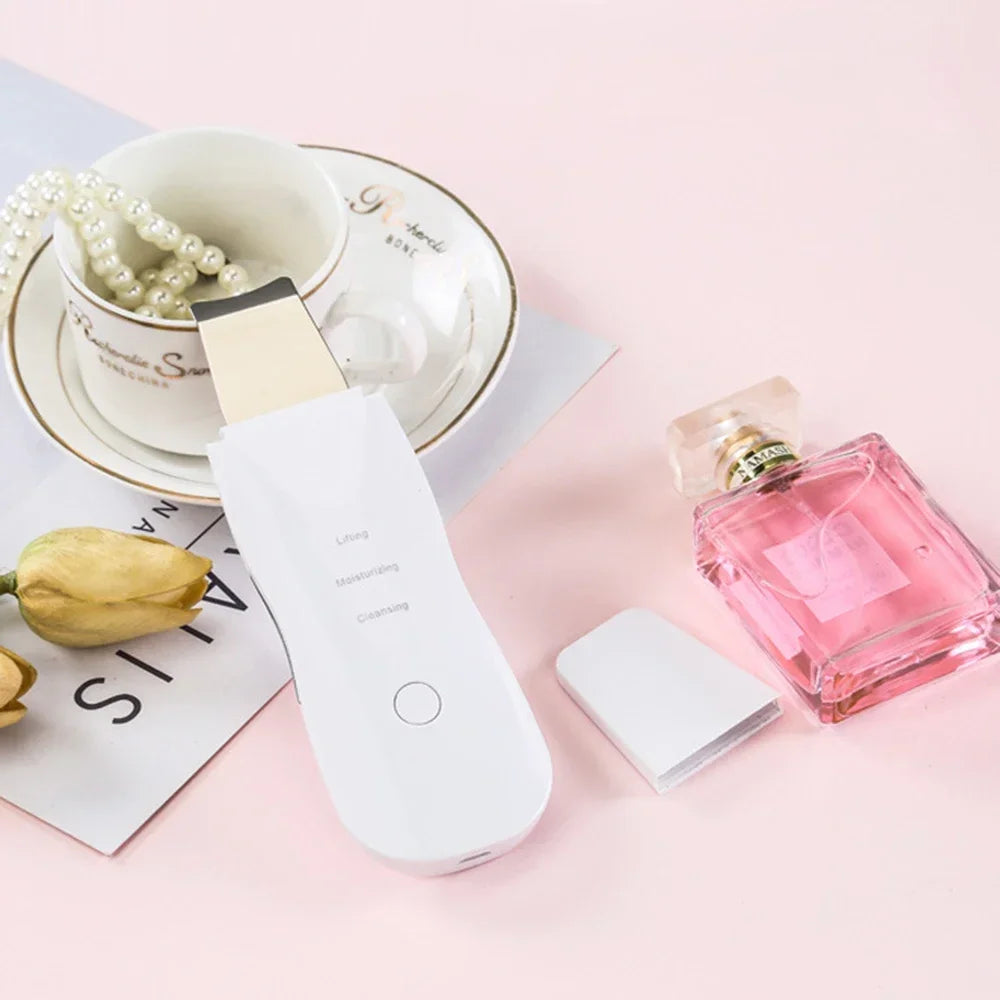 Ultrasonic Facial Skin Scrubber – Ion Deep Cleansing & Exfoliation Device UK