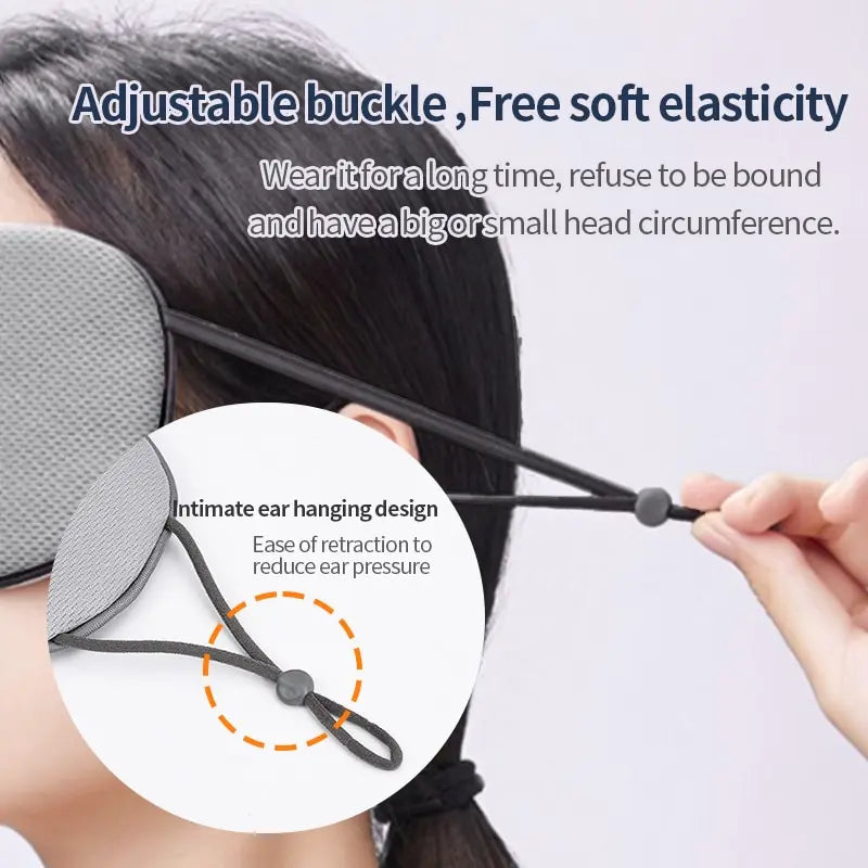 Ice Silk Sleep Mask – Breathable, Adjustable & Light-Blocking