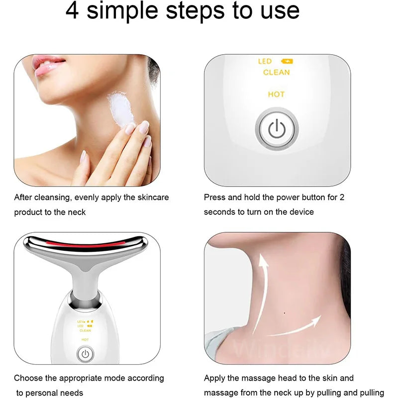 7-Colour LED Neck & Face Lifting Beauty Device