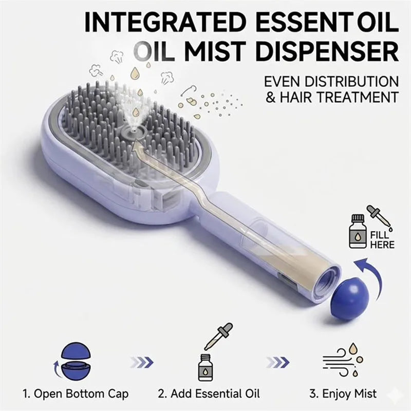 3-in-1 Electric Spray Scalp Massage Comb