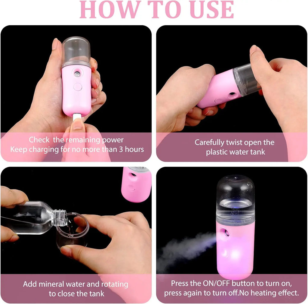 Nano Mist Face Sprayer – Portable USB Facial Humidifier
