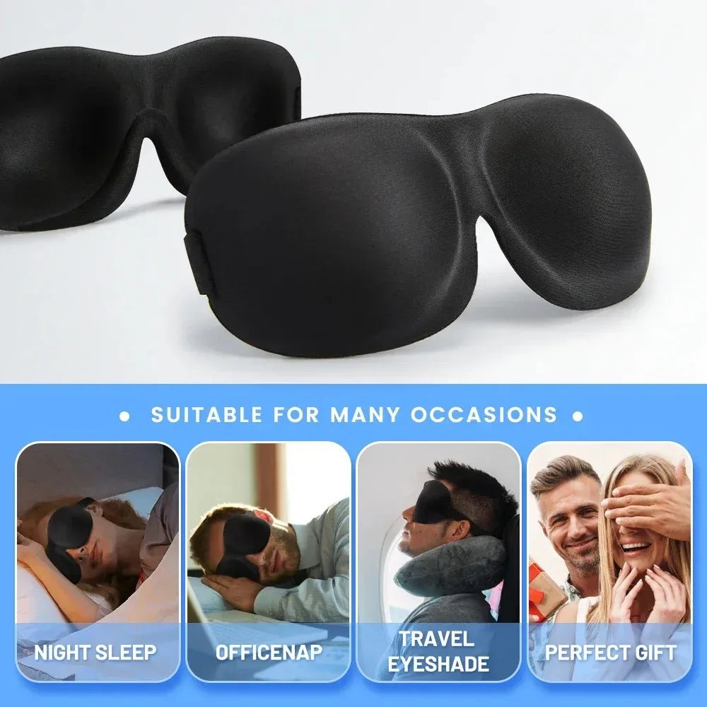 3D Sleep Mask – Total Blackout Eye Mask for Deep Sleep & Travel