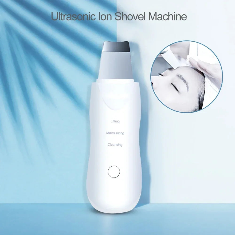 Ultrasonic Facial Skin Scrubber – Ion Deep Cleansing & Exfoliation Device UK