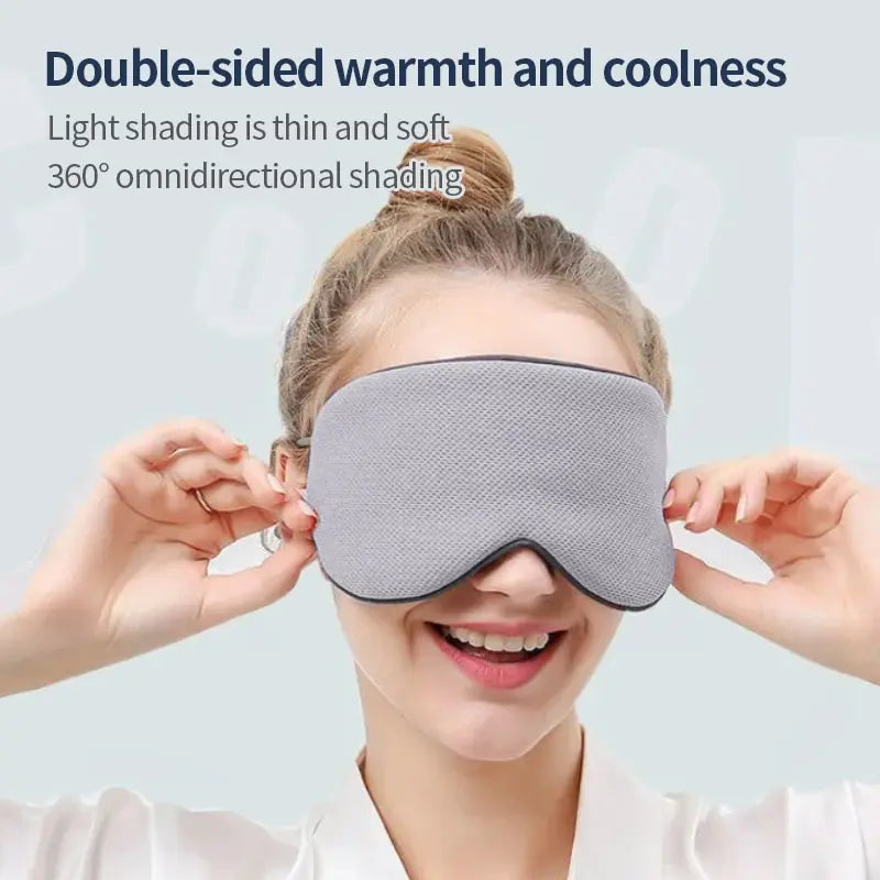 Ice Silk Sleep Mask – Breathable, Adjustable & Light-Blocking