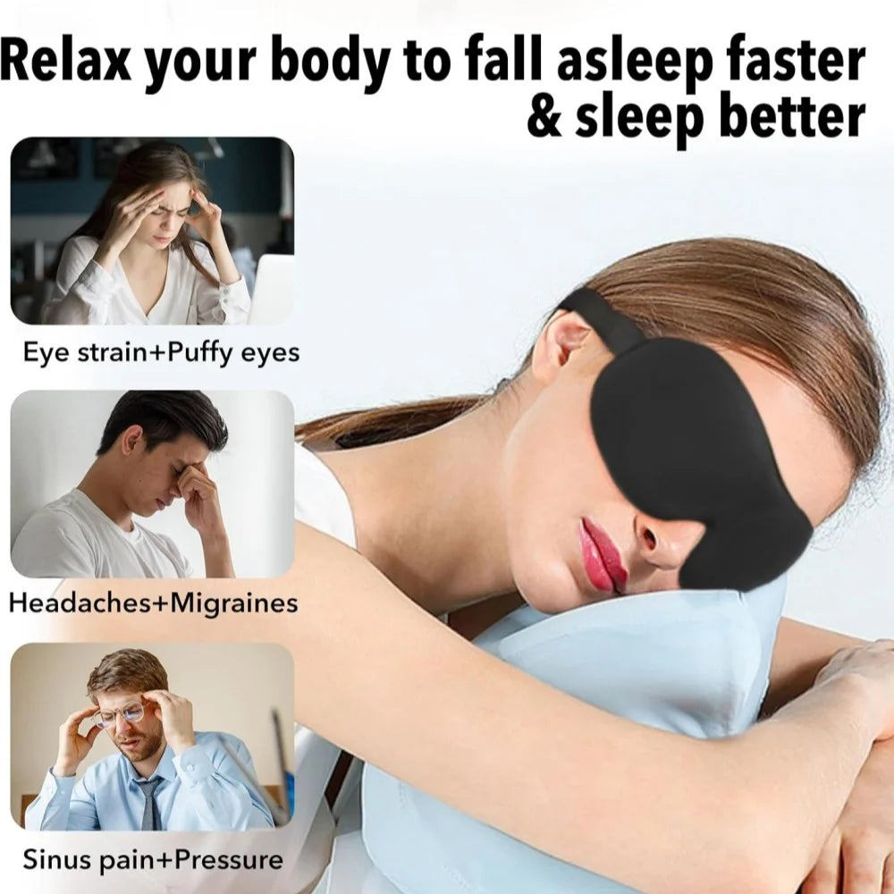 3D Sleep Mask – Total Blackout Eye Mask for Deep Sleep & Travel